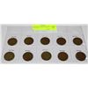 Image 1 : SET OF 10 GEORGE V LARGE CENTS 1912-1920
