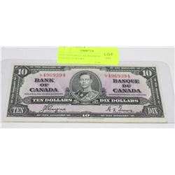 1937 TEN DOLLAR BANKNOTE COYNE/TOWERS
