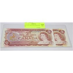 UNC 1974 TWO DOLLAR BANKNOTES X2