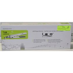 ISO PROFESSIONAL MP3 PLAYER FLAT IRON 1GB CERAMIC