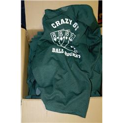 BOX OF 13 GREEN CRAZY 8'S JERSEYS