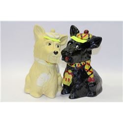 PAIR OF VINTAGE SCOTTISH DOG PIGGYBANKS