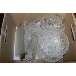 BOX OF CRYSTAL & GLASSWARE