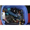 Image 1 : BLUE TUB OF ASSORTED CORDLESS TOOLS AND ASSORTED C