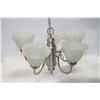 Image 1 : 5 GLASS SHADE CHANDELIER