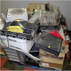 PALLET OF RESTAURANT BARWARE,COMPUTER AND MISC.