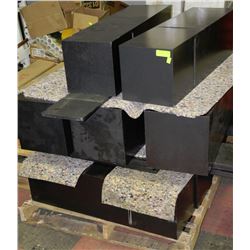 BLACK PUZZLE 10 CUBE DISPLAY WITH 11 INTERLOCKING