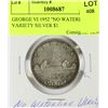 Image 1 : GEORGE VI 1952 "NO WATERLINE" VARIETY SILVER $1
