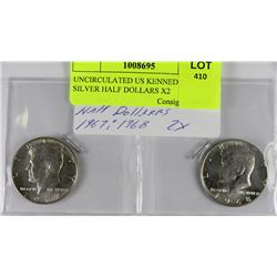 UNCIRCULATED US KENNEDY SILVER HALF DOLLARS X2