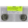 Image 1 : UNCIRCULATED US KENNEDY SILVER HALF DOLLARS X2