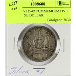 GEORGE VI 1949 COMMEMORATIVE SILVER ONE DOLLAR