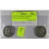 Image 1 : US 1957 & 1958 BEN FRANKLIN SILVER HALF DOLLARS X2