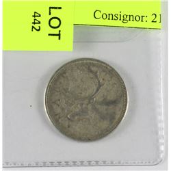1964 CANADIAN 25 CENT COIN
