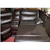 Image 2 : NEW BROWN BONDED LEATHER ELECTRIC RECLINING