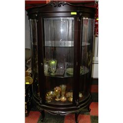 HALF MOON ARMOIRE WITH 2 GLASS SHELVES