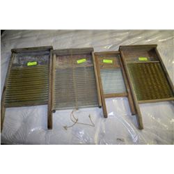 ESTATE COLLECTION OF 4 WOOD , GLASS AND METAL