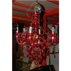 RED VINTAGE CHANDELIER