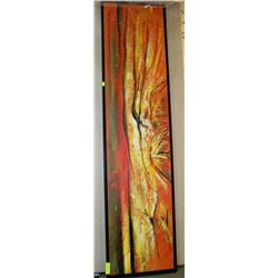 LARGE WOOD FRAMED CANVAS ABRACT PICTURE