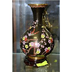 LARGE CLOISONNE METAL VASE