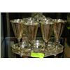 Image 1 : TRAY WITH 6 SILVER PLATED GOBLETS
