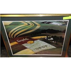 CAMPBELLS SOUP FRAMED PICTURE