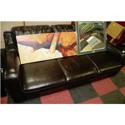 DARK BROWN LEATHERETTE COUCH
