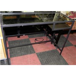 METAL AND GLASS WRITING DESK