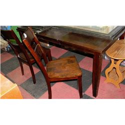 WOOD TABLE WITH 2 CHAIRS