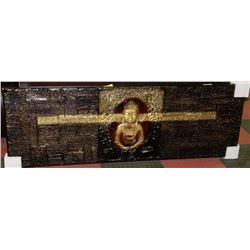 TEXTURED BUDDHA WOODEN WALL ART