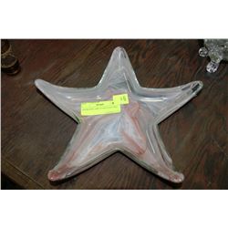 DECORATIVE ART GLASS STAR DISH