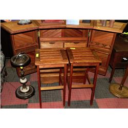 FOLDING WOOD BAR AND BARBEQUE CENTRE ,2 BAR