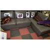 Image 1 : NEW GREY LEATHERETTE 'L' SHAPED SECTIONAL