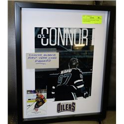 CONNOR MCDAVID FIRST YEAR CARD FRAMED