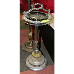 VINTAGE ESTATE METAL AND STONE ASHTRAY