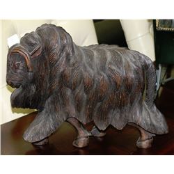 WOOD CARVED BUFFALO