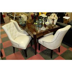 LARGE WOODEN DINETTE TABLE WITH CUTLERY DRAWERS
