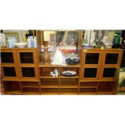 MAHOGANY 6 PCS WALL ENTERTAINMENT UNIT