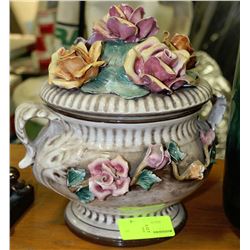 ESTATE ITALIAN FLOWER POT WITH LID