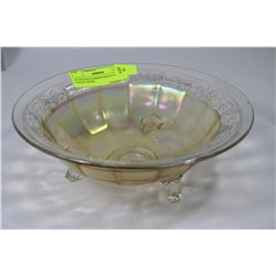 DEPRESSION IRRIDESCENT FOOTED CANDY BOWL