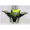 Image 1 : GREEN ART GLASS DISH