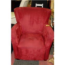 ESTATE RED MICROFIBRE CHAIR
