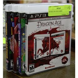 BUNDLE OF 4 PS3 GAMES