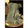 Image 1 : ELEPHANT STATUE WITH LAZY SUSAN PEDESTAL
