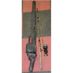 ESTATE VINTAGE ROD AND REEL WITH CASE