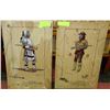 Image 1 : 2 CHARLES M RUSSEL PICS ON NATURAL WOOD PLANKS