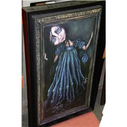 GIRL WITH BIG EYES FRAMED PICTURE