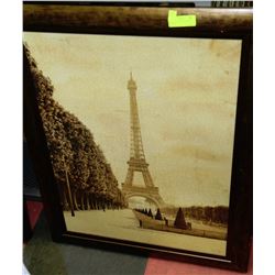 LARGE EIFFEL TOWER FRAMED PICTURE