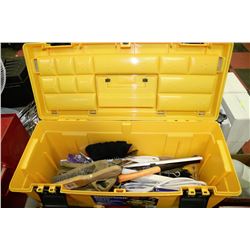 MASTERCRAFT YELLOW 25" TOOL BOX & CONTENTS