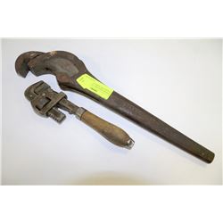 ANTIQUE REED MFC. CO. SPRING LOADED PIPE WRENCH