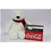 Image 1 : COCA COLA COLLECTOR BEAR WITH GALVANIZED CADDY W/